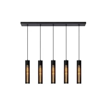 Lucide LIONEL függeszték modern stílus fém fekete henger forma E27 IP20 - 73406/05/30