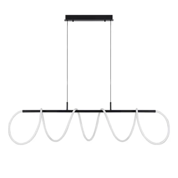Azzardo ZIGZAG függeszték fém, műanyag, fekete, fehér, LED, 3000K, 75W, 6000lm - 5827