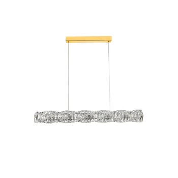 Azzardo  FLORENCE függeszték fém, kristály, üveg, arany, áttetsző, LED, 36W, 3000K, 2880Lm - AZ-6479
