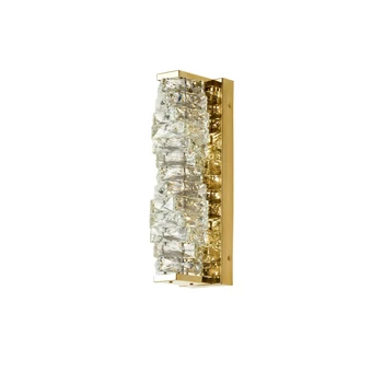 Azzardo  FLORENCE fali lámpa fém, kristály, üveg, arany, LED, 10W, 3000K, 800Lm - AZ-6480