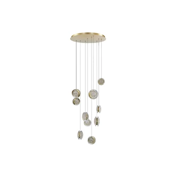 Azzardo  EUFORIA függeszték fém, üveg, arany, áttetsző, LED, 60W, 3000K - AZ-6739