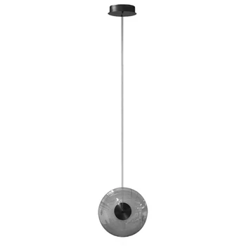 Azzardo  ANDORA függeszték fém, üveg, fekete, füstszín, LED, 12W, 3000K, 600Lm - AZ-6883