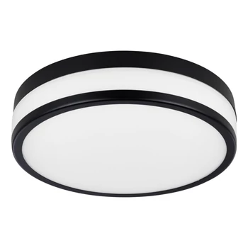 Eglo PALERMO fürdőszobai mennyezet lámpa fém, üveg, fekete, fehér, LED, 3000K, 17.1W, 2100lm, IP44 - 900846