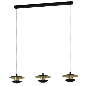 Eglo NUVANO függeszték, GU10-LED foglalattal, fényforrás tartozék, IP20 acél fekete-arany test | 99663
