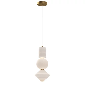 Elstead BIJOU függeszték fém, üveg, arany, fehér, LED, 20W, 3000K, 1060 Lm - ELS-ALM-BIJOU-P3-GD