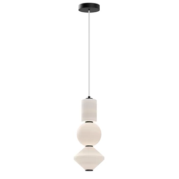 Elstead BIJOU függeszték fém, üveg, fekete, fehér, LED, 20W, 3000K, 1060 Lm - ELS-ALM-BIJOU-P3-MB