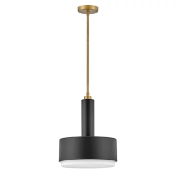 Elstead CEDRIC függeszték fém, üveg, fekete, opál, E27 - ELS-HK-CEDRIC-P-M-BK
