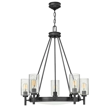 Elstead COLLIER csillár fém, üveg, fekete, áttetsző, E27 - ELS-HK-COLLIER5-BX