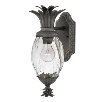 Elstead PLANTATION  kültéri fali lámpa fém, üveg, fekete, E27, IP44 - ELS-HK-PLANTATION-S-MB