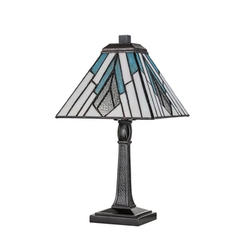 Elstead ALDERLEY asztali lámpa fém, üveg, fekete, bronz, szürke, kék, E14 - ELS-TF-ALDERLEY-TL-M