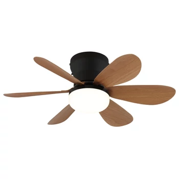 Globo DELORES ventilátoros lámpa fém, műanyag, fekete, barna, LED, 5W, 40-350lm, 2700K-6500K - 03625H