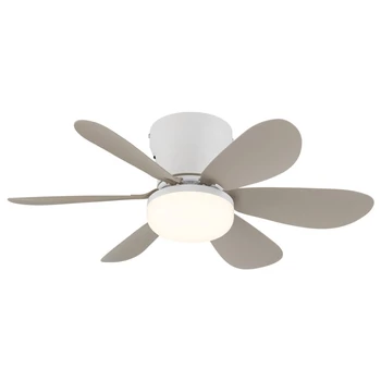 Globo DELORES ventilátoros lámpa fém, műanyag, fehér, homokszín, LED, 5W, 40-350lm, 2700K-6500K - 03625SA