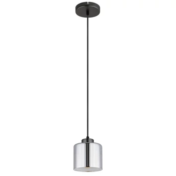 Globo FELICIA függeszték fém, üveg, króm, fekete, E27 - 16056H