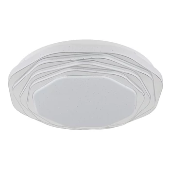 Globo FLORDELIS mennyezet lámpa fém, műanyag, fehér, króm, LED, 24W, 3000-4000-6000K, 968Lm - 48036-24