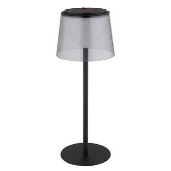 Globo MARIAM kültéri asztali lámpa fém, műanyag, fekete, füstszín, LED, 1.8W, 3000K, 150Lm, IP44 - 58462S