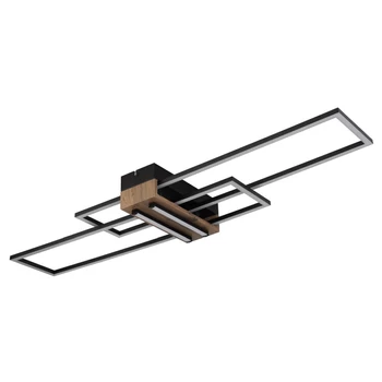 Globo DAKARI mennyezet lámpa fém, fa, műanyag, fekete, barna, fehér, LED, 40W, 3000K, 1920Lm - 67208-40N