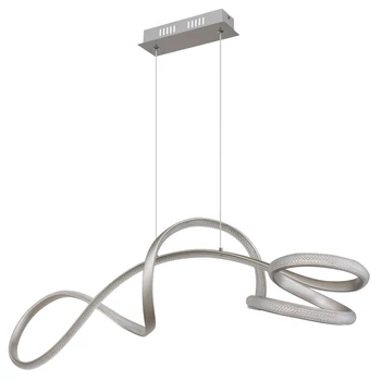 Globo SWIRL függeszték fém, műanyag, nikkel, fehér, LED, 40W, 4000K, 3670Lm - 67341N