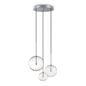 IdealLux EQUINOXE függeszték fém, üveg, króm, áttetsző, G4 - 339696