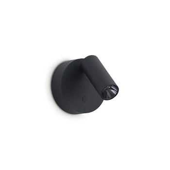 IdealLux ELF fali lámpa fém, fekete, LED, 3W, 3000K, 220Lm - 347462