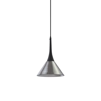 IdealLux COCKTAIL függeszték fém, üveg, fekete, füstszín, LED, 7W, 3000K, 670Lm - 353630