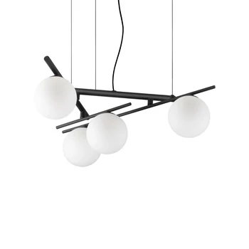 IdealLux ATLAS függeszték fém, üveg, fekete, fehér, G9 - 365091