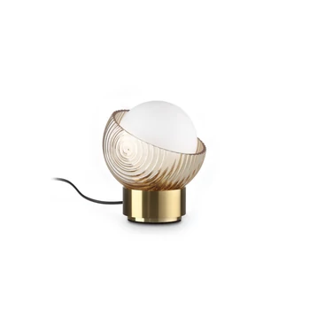 IdealLux BLOOM asztali lámpa fém, üveg, sárgaréz, borostyán, fehér, G9 - 366500