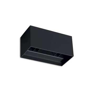 IdealLux ATOM fali lámpa fém, üveg, fekete, LED, 25W, 4000K, 2400Lm, IP54 - 366906