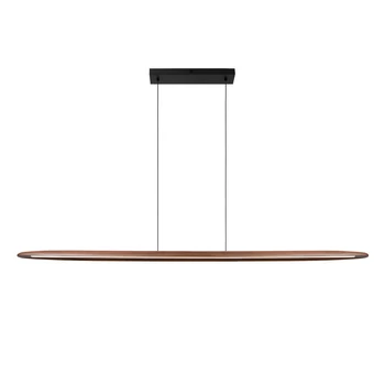 Lucide LANGHOLT függeszték fém, fa, fekete, barna, LED, 28W, 3300lm, 2200K-4000K - 01402/28/72