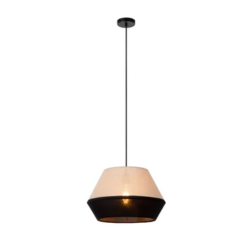Lucide KALA függeszték fém, szövet, fekete, bézs, E27, 40W - 06424/01/73