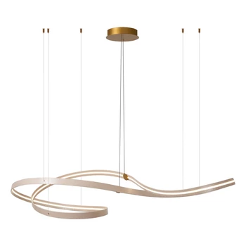 Lucide SLALOM függeszték fém, arany, krém, LED, 80W, 1850lm, 2200K-4000K - 13493/68/38