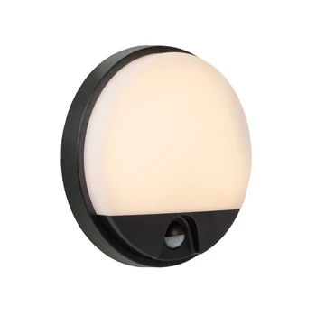 Lucide HUPS kültéri fali lámpa műanyag,fekete,opál,LED,3000K,10W,950Lm,IP54 - 22863/10/30