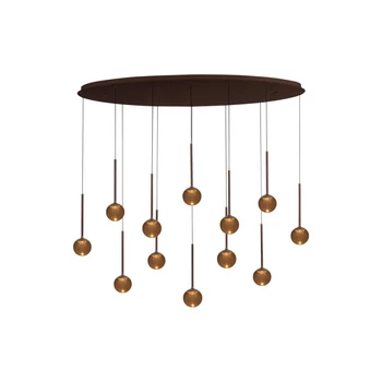 Lucide CALINA függeszték fém, akril, barna, borostyán, LED, 7W, 610lm, 2200K-3300K - 24406/86/96