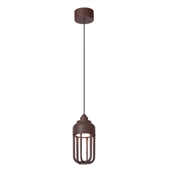 Lucide WELLS kültéri függeszték fém, barna, LED, 8W, 540lm, 2700K, IP54 - 33810/08/97