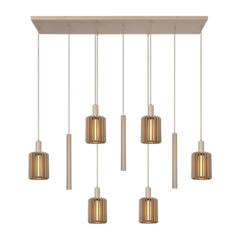 Lucide LAMBRES függeszték fém, bézs, E27+GU10, 40W+35W - 45410/09/41