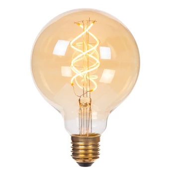 Lucide BULB LED izzó üveg, borostyán, E27, 4.9W, 450lm, 2200K - 49032/95/62