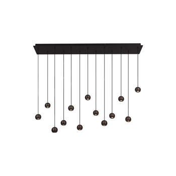 Lucide MONTANA függeszték fém, fekete, barna, LED, 5.7W, 570lm, 2700K-4000K - 68400/75/96