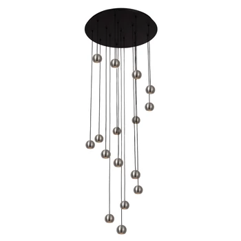 Lucide MONTANA függeszték fém, fekete, szürke, LED, 5.7W, 390lm, 2700K-4000K - 68400/92/15
