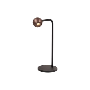 Lucide MONTANA asztali lámpa fém, fekete, barna, LED, 5W, 390lm, 2700K - 68500/05/96
