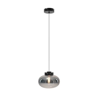 Maxlight MOONSTONE függeszték márvány, üveg, fekete, füstszín, E27 - P0515