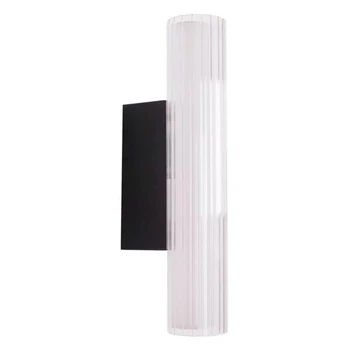 Maxlight FAYETTE fali lámpa fém, üveg, fekete, áttetsző, LED, 6W, 390lm, 3000K, IP44 - W0363