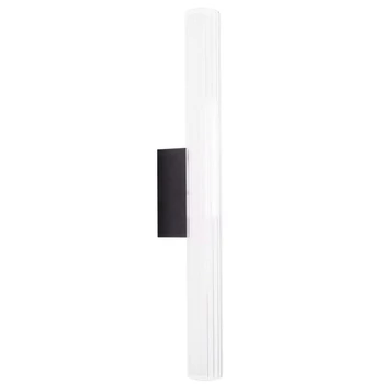 Maxlight FAYETTE fali lámpa fém, üveg, fekete, áttetsző, LED, 12W, 780lm, 3000K, IP44 - W0365