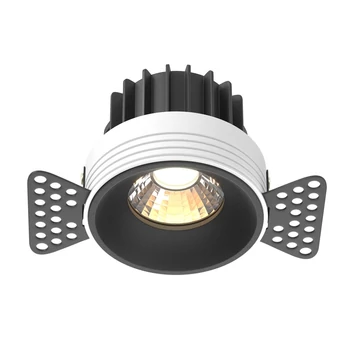 Maytoni ROUND beépíthető szpot lámpa fém, fekete, LED, 3000K, 12W, 880lm - DL058-12W3K-TRS-B