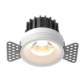 Maytoni ROUND beépíthető szpot lámpa fém, fehér, LED, 3000K, 12W, 920lm - DL058-12W3K-TRS-W