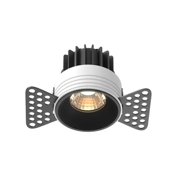 Maytoni ROUND beépíthető szpot lámpa fém, fekete, LED, 3000K, 7W, 450lm - DL058-7W3K-TRS-B