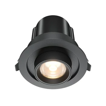 Maytoni HIDDEN beépíthető szpot lámpa fém, műanyag, fekete, LED, 3000K, 10W, 760lm - DL095-01-10W3K-B