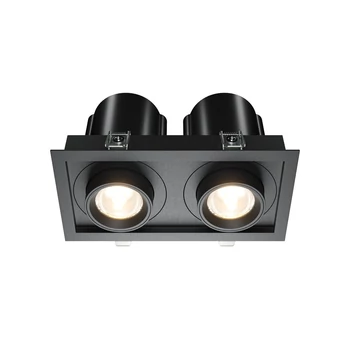 Maytoni HIDDEN beépíthető szpot lámpa fém, műanyag, fekete, LED, 3000K, 20W, 1400lm - DL095-02-10W3K-B