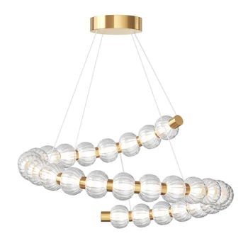 Maytoni AMULET függeszték fém, üveg, arany, áttetsző, LED, 3000K, 40W, 1900lm - MOD555PL-L35G3K