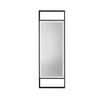 NovaLuce DOUL tükör fém, üveg, fekete, LED, 37W, 385lm, 4000K, IP44 - NL-9006023