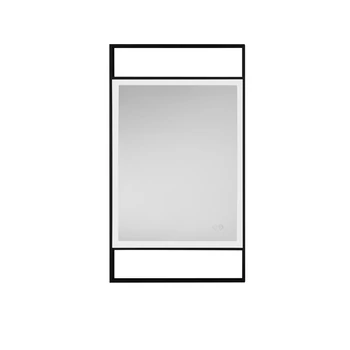 NovaLuce DOUL tükör fém, üveg, fekete, LED, 41W, 426lm, 4000K, IP44 - NL-9006024