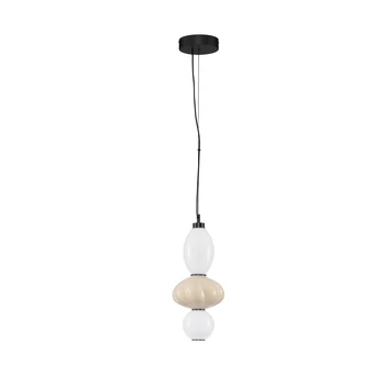 NovaLuce ONETA függeszték fém, üveg, fekete, bézs, LED, 18W, 1170lm, 3000K - NL-9009156